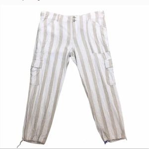 Anthropologie Sanctuary X striped gauze cargo harem pants